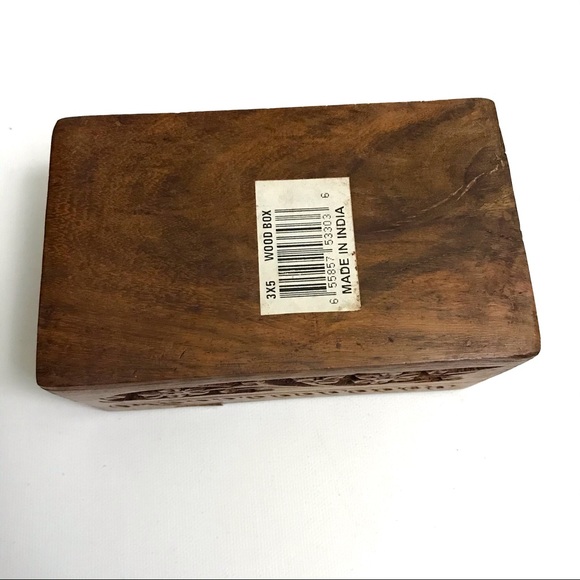 Vintage Handmade Wooden Box Handcarved - Picture 14 of 16